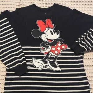 Minnie Mouse Black & White Striped Spirit Jersey